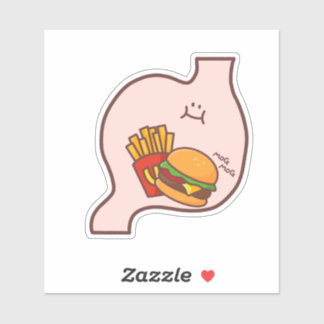 Sticker MOG MOG Stomach – Kawaii Burger & Fries