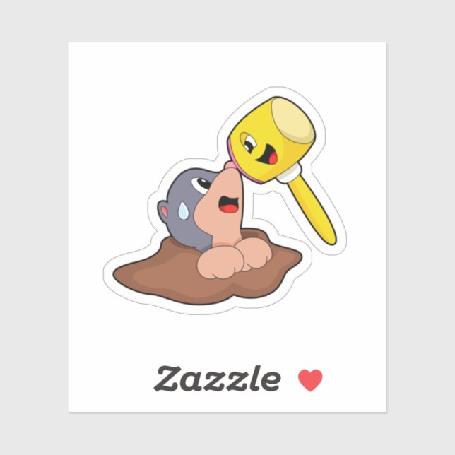 Sticker Mole Hammer (Feuille)