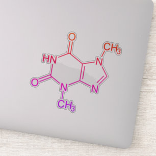 Sticker Molécule colorée de théobromine au chocolat