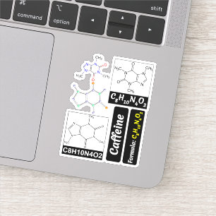 Sticker Molécule de caféine (chimie café) Éducation