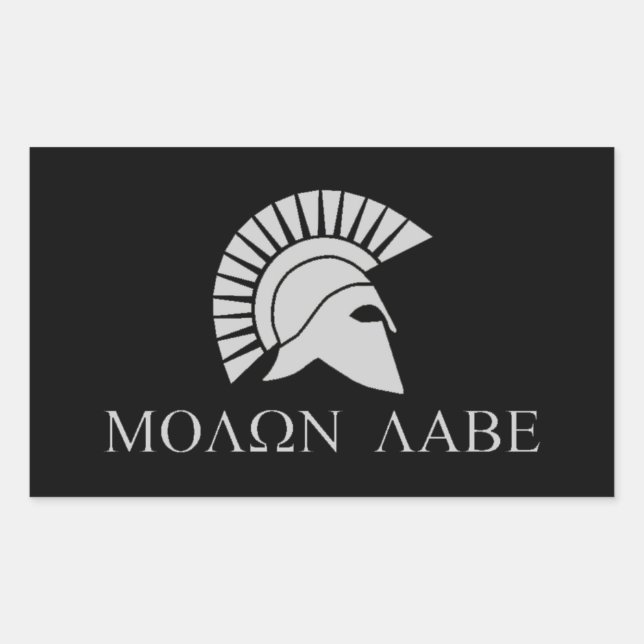 Sticker Molon Labe - Feuille de 4 (Devant)