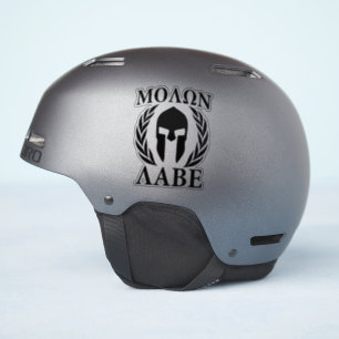 Sticker Molon Labe Spartan Warriers Laurels Style carbone