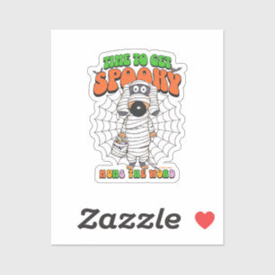 Sticker Moment Mignon et Drôle pour une Momie Effrayante