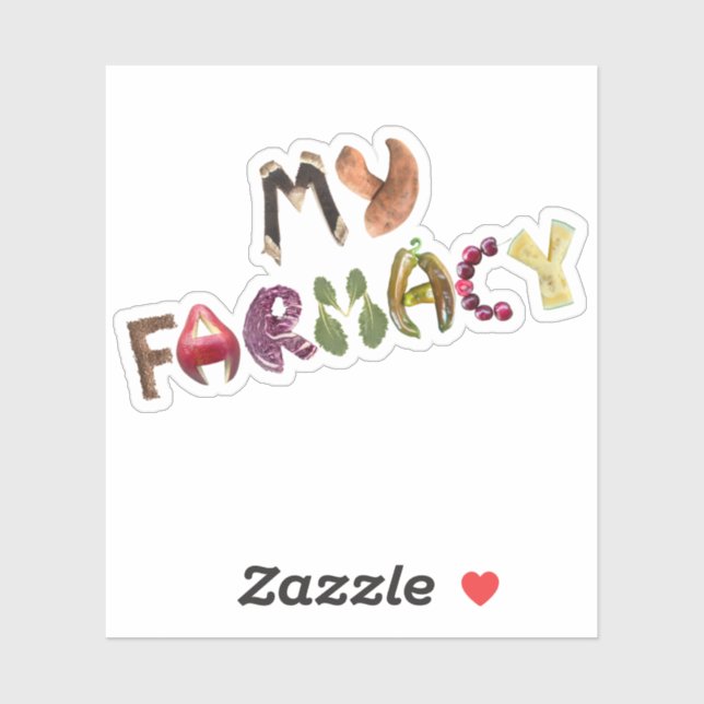 Sticker Mon agriculture - Aliments sains (Feuille)