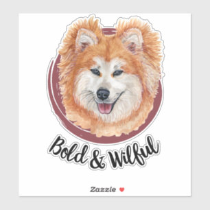 Sticker Mon Akita...Audacieux & Volontaire