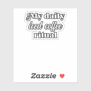 Sticker Mon Café Cru Quotidien Rituel Conception De Louveu