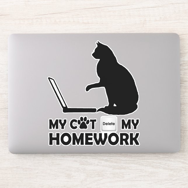 Sticker Mon chat a supprimé mes devoirs (Ordinateur)