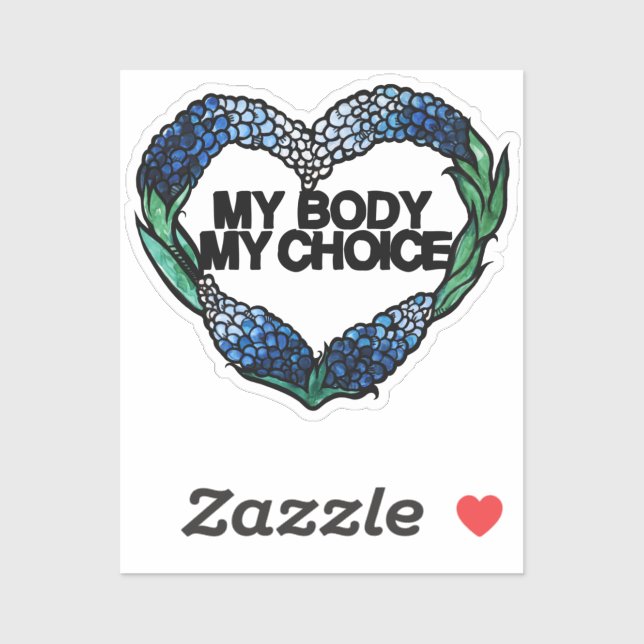 Sticker Mon corps Mon choix Féministe Pro-choix (Feuille)