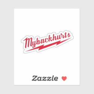 Sticker Mon dos fait mal au travail Casquette dur
