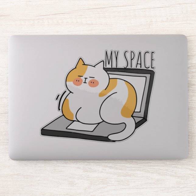 Sticker Mon espace pour chat (Ordinateur)
