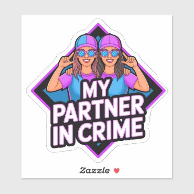 Sticker Mon partenaire dans le crime - Amis Bonding (Feuille)
