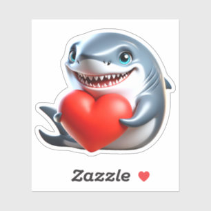 Sticker Mon requin valentin