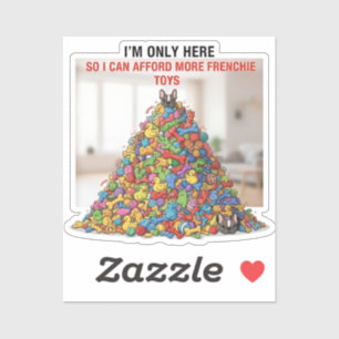 Sticker Mon salaire va aux jouets Frenchie Drôle de concep