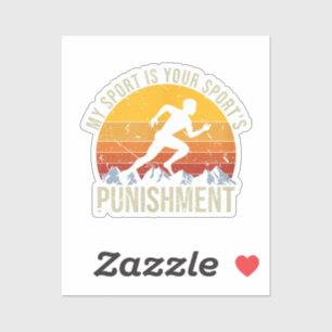 Sticker Mon Sport Est Votre Punition Sportive Cross Cou