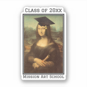 Sticker Mona Lisa Graduation