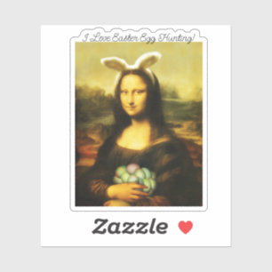 Sticker Mona Lisa Oreilles de Lapin Pâques