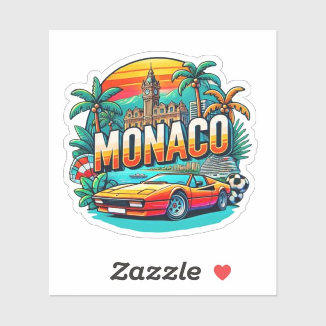 Sticker Monaco (Feuille)