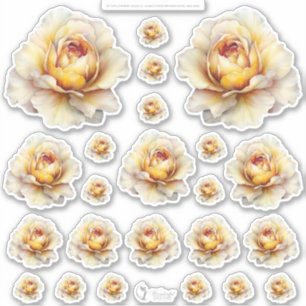 Sticker Monde de Fée au Miel Doré – 4a - Planche de Fleurs
