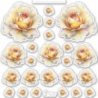 Sticker Monde de Fée au Miel Doré – 4a - Planche de Fleurs