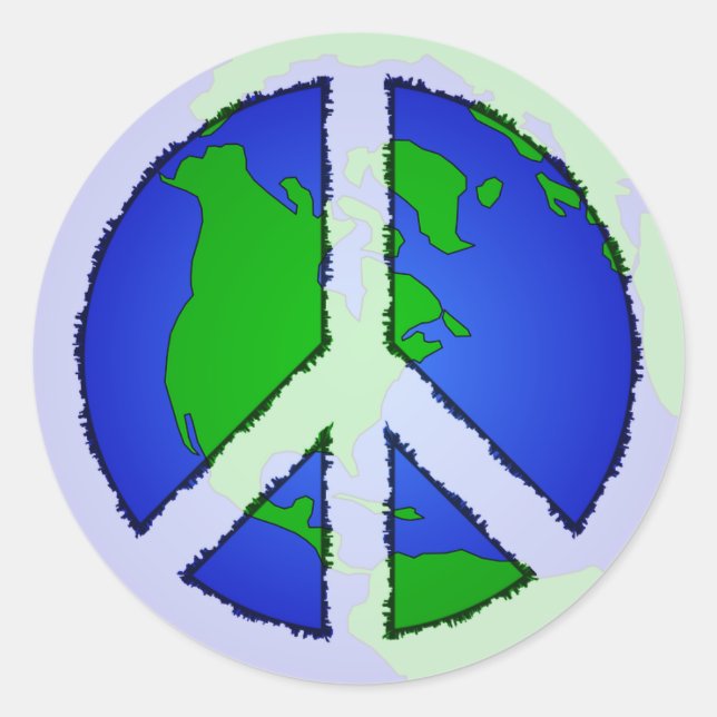 Sticker mondial pour la paix et la terre (Devant)