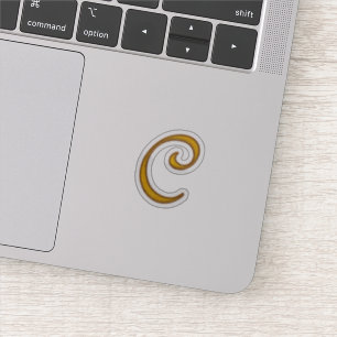 Sticker Monogram C Gold Luxury