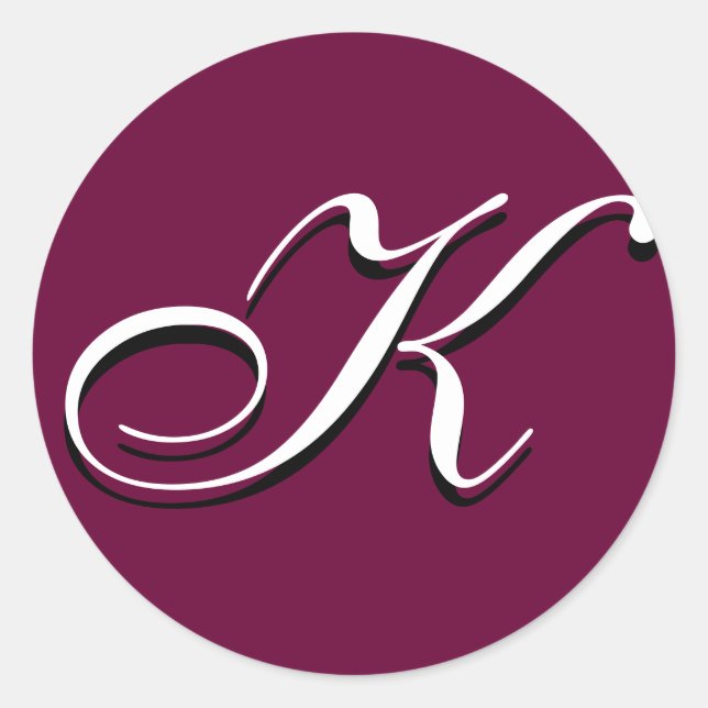 Sticker Monogram - "K" personnalisable (Devant)
