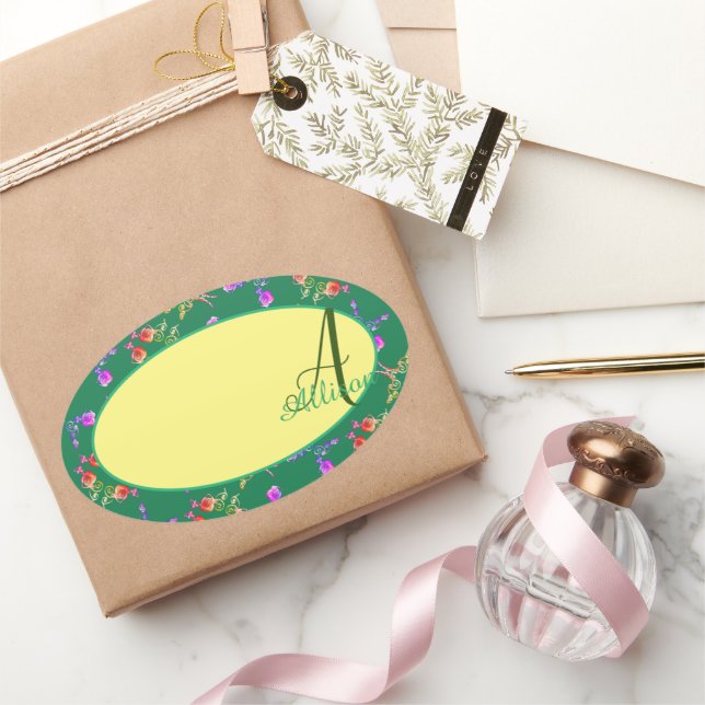 Sticker Monogram rose (Cadeaux)