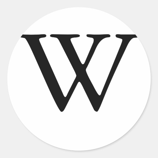 Sticker Monogram W Mariage Seal (Devant)