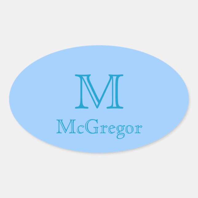 Sticker - Monogram with Name 3 (Front)
