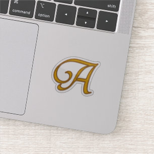 Sticker Monogramme A Gold Luxury