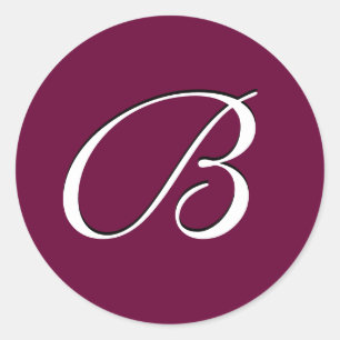 Sticker Monogramme "B" personnalisable