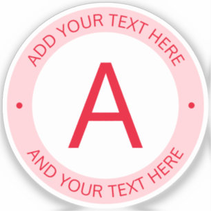 Sticker Monogramme de style logo moderne Transparent rou