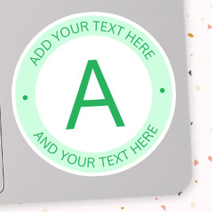 Sticker Monogramme de style logo moderne   Vert