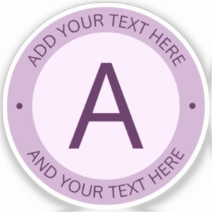 Sticker Monogramme de style logo moderne   Violet transpar