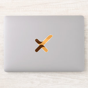 Sticker Monogramme lettre X coche moderne