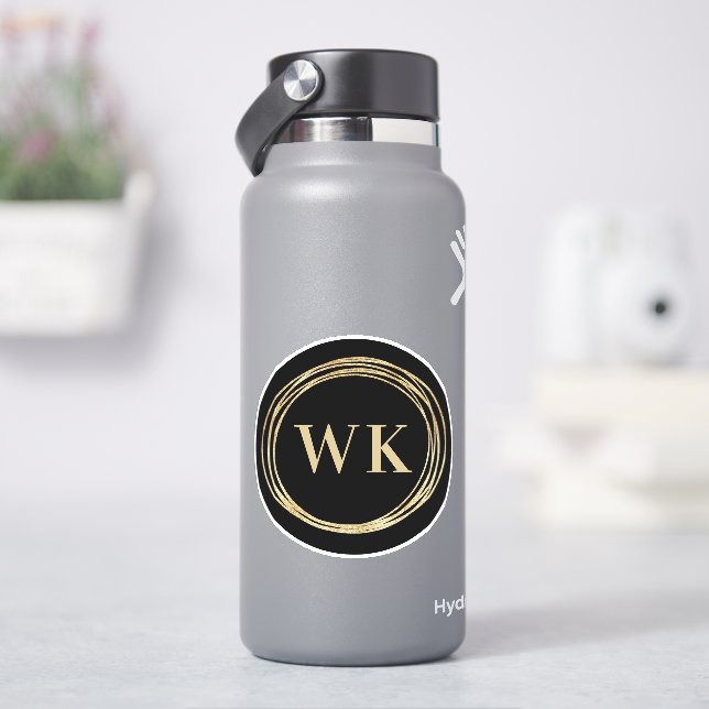 Sticker Monogramme Logo Black Gold Business (HydroFlask)