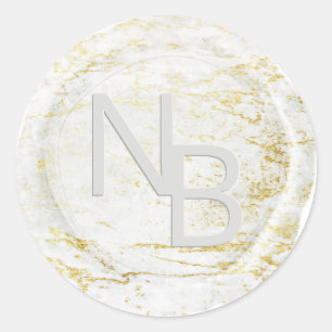 Sticker Monogramme Monogramme de cire de marbre mo