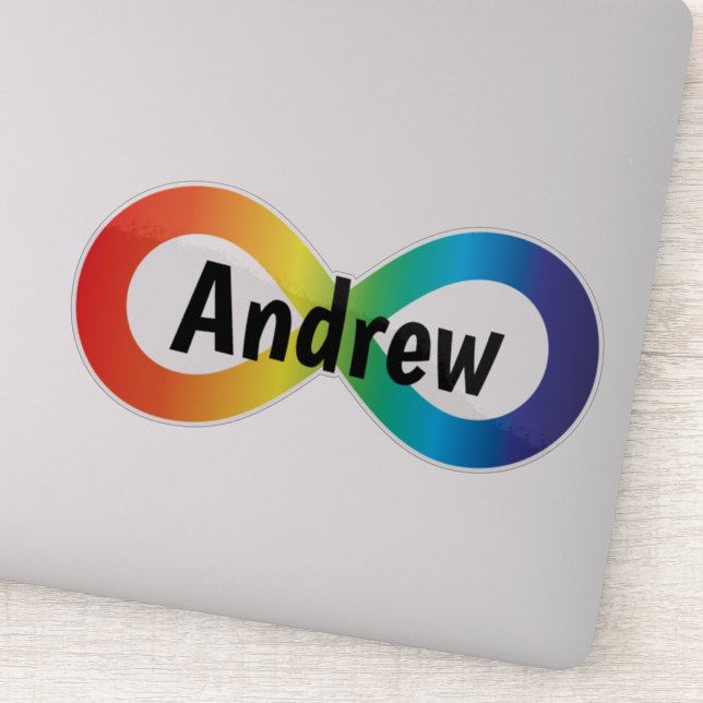 Sticker Monogramme Neurodiversité Autisme Acceptation Arc- (Détail)