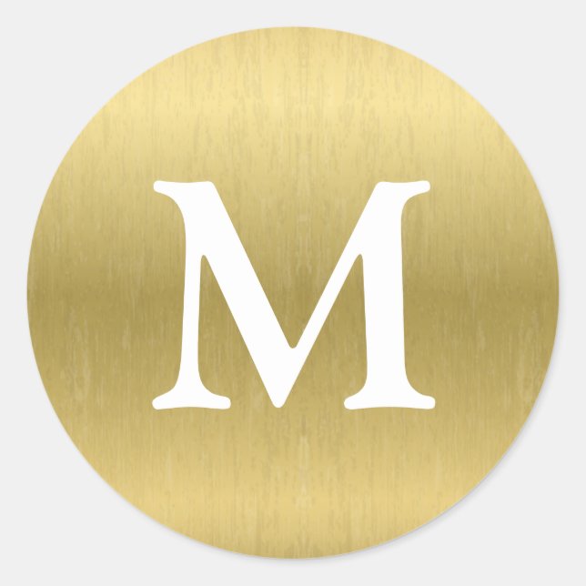 Sticker Monogramme Or Faux (Devant)
