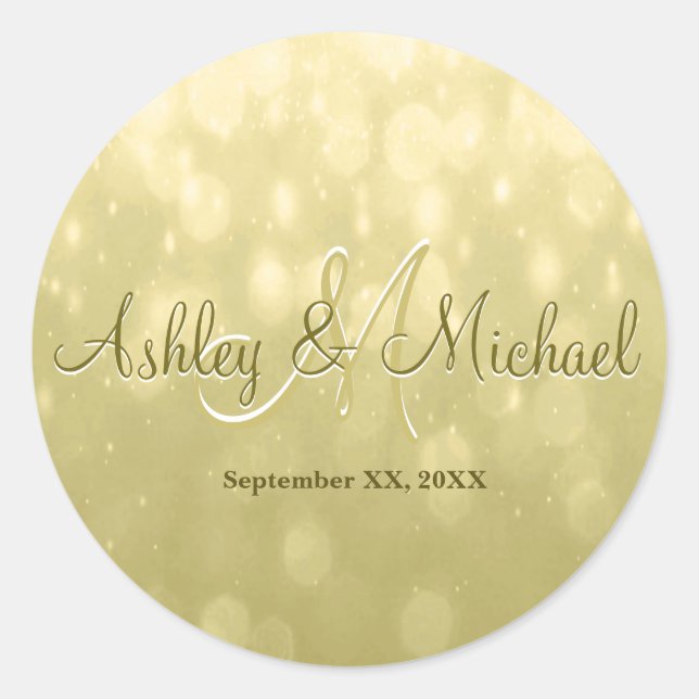 Sticker Monogramme | Or jaune (Devant)