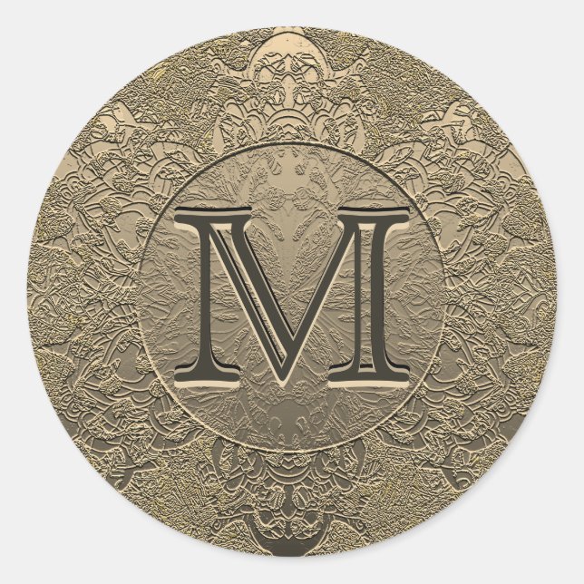 Sticker Monogramme | Or Vintage (Devant)