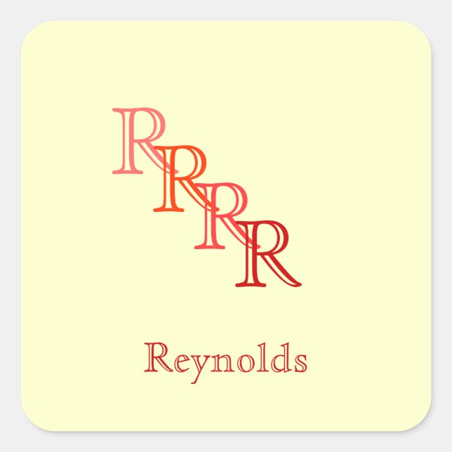 Sticker - Monogramme portant le nom 2 (Devant)
