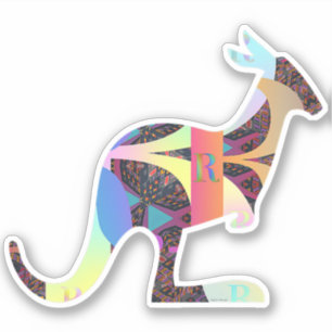 Sticker Monogramme R Kangaroo