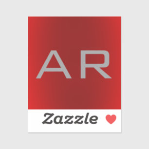 Sticker Monogramme tendance gris élégant