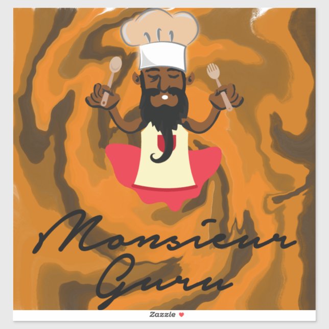 Sticker Monsieur Guru (Feuille)