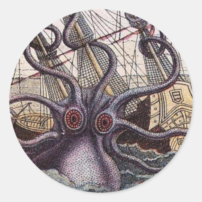 Sticker Monster de mer vintage (Devant)