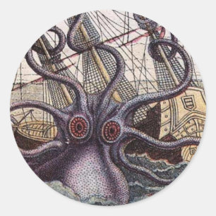 Sticker Monster de mer vintage