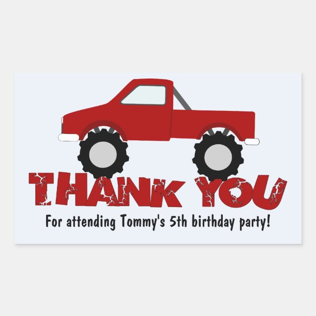 Sticker Monster Truck Merci (Devant)