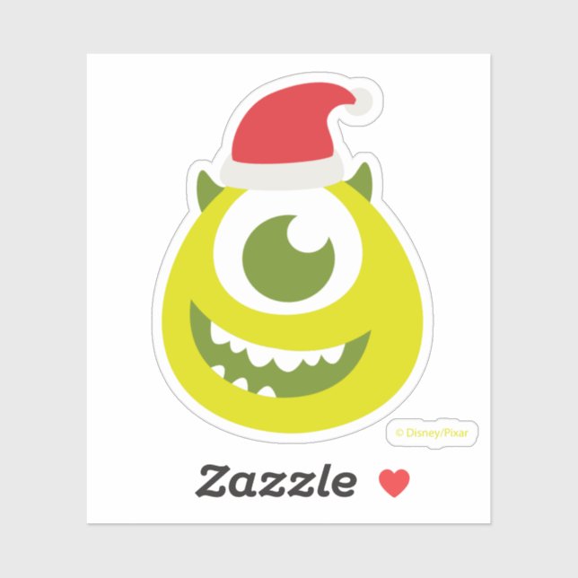 Sticker Monsters Inc. | Mike à Santa Hat (Feuille)