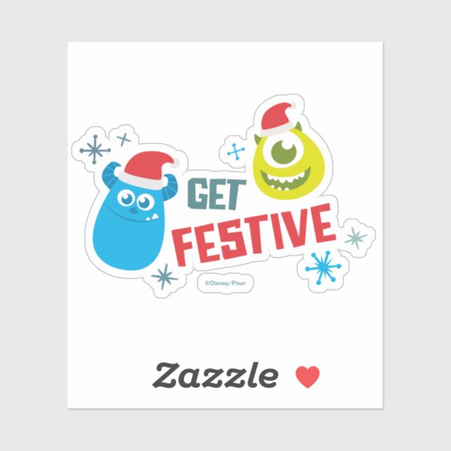 Sticker Monsters Inc. | Mike & Sulley Obtenir Festive (Feuille)